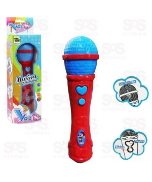 Microfone Infantil Toca Musica E Amplia A Voz Toy King TK-1716