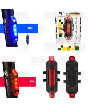 Pisca Traseiro De Bicicleta LED Recarregável Caeurus crs-1139