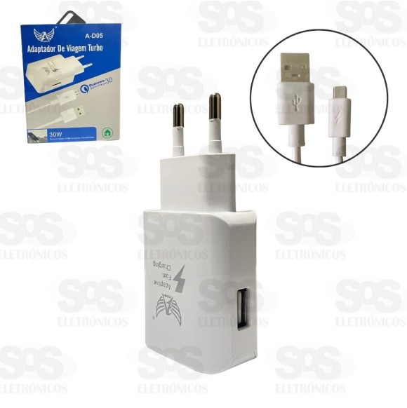Kit Carregador Micro USB V8 30W Altomex A-D05