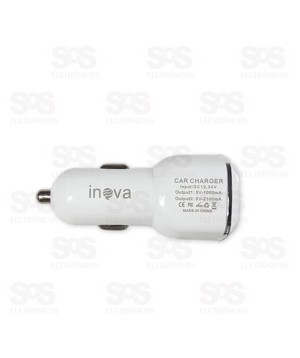 Carregador Veicular 2 USB Embalagem Econômica Inova 2049D