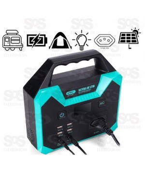 Bateria de Litio Portatil Recarregavel 220V Knup kp-tc02