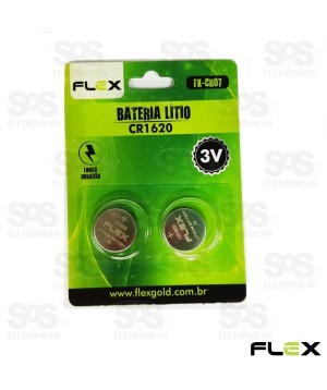 Bateria Moeda 1620 Litio Com 2 Unidades Flex cr07