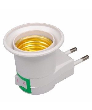 Soquete E27 Bocal Lâmpada Tomada Botão Liga e Desliga