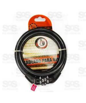 Cadeado Bicicleta Com Segredo 1200x8mm Troya Tools 5825